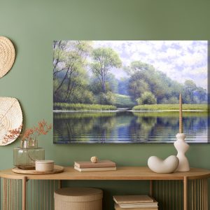 Peinture sur toile Rivière Sur Fond De Forêt – Image 5