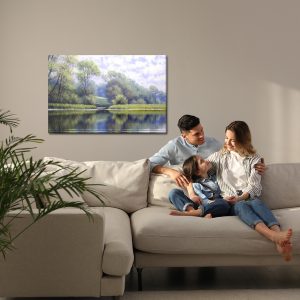 Peinture sur toile Rivière Sur Fond De Forêt – Image 7