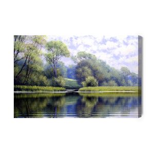 Peinture sur toile Rivière Sur Fond De Forêt – Image 2
