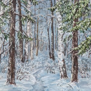 Peinture sur toile Forêt Enneigée – Image 1