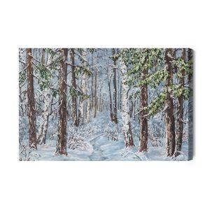 Peinture sur toile Forêt Enneigée – Image 2