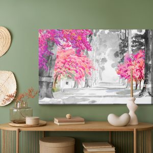 Peinture sur toile Fleurs De Cerisier Peintes À L'aquarelle – Image 5