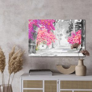 Peinture sur toile Fleurs De Cerisier Peintes À L'aquarelle – Image 3