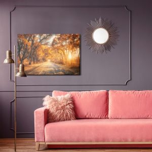 Peinture sur toile Route Dans La Forêt 3D D'automne – Image 4