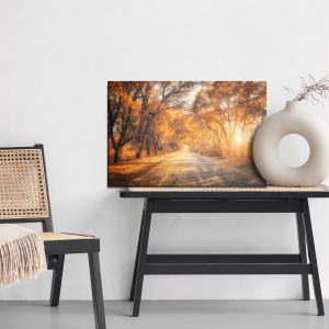 Peinture sur toile Route Dans La Forêt 3D D'automne – Image 6