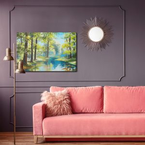 Peinture sur toile Le Paysage Forestier Est Peint – Image 4