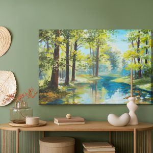 Peinture sur toile Le Paysage Forestier Est Peint – Image 5