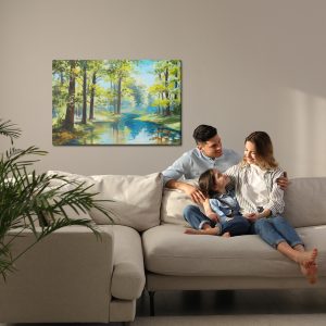 Peinture sur toile Le Paysage Forestier Est Peint – Image 7