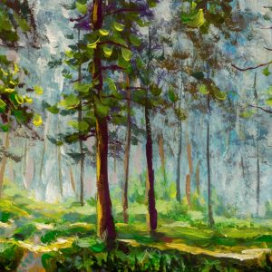 Peinture sur toile Le Paysage Forestier Comme Peint – Image 1