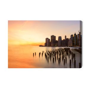 Peinture sur toile Coucher De Soleil À New York – Image 2