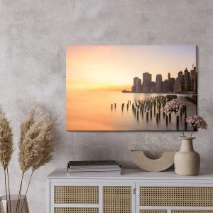 Peinture sur toile Coucher De Soleil À New York – Image 3