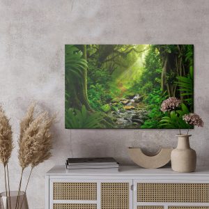 Peinture sur toile Forêt Tropicale 3D – Image 3