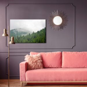 Peinture sur toile Brouillard Sur La Forêt De Conifères – Image 4