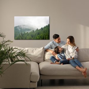Peinture sur toile Brouillard Sur La Forêt De Conifères – Image 7