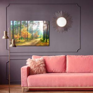 Peinture sur toile Rayons Du Soleil Dans La Forêt 3D – Image 4