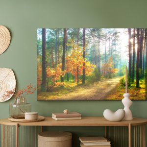 Peinture sur toile Rayons Du Soleil Dans La Forêt 3D – Image 5