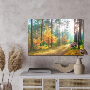 Peinture sur toile Rayons Du Soleil Dans La Forêt 3D – Image 3