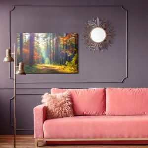 Peinture sur toile Forêt D'automne Au Soleil Du Matin – Image 4
