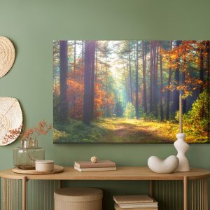 Peinture sur toile Forêt D'automne Au Soleil Du Matin – Image 5