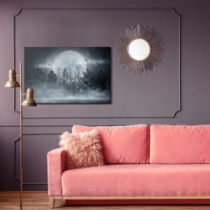 Peinture sur toile Pleine Lune Dans Une Forêt Brumeuse – Image 4