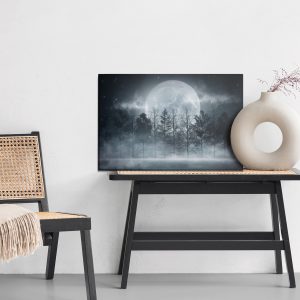 Peinture sur toile Pleine Lune Dans Une Forêt Brumeuse – Image 6