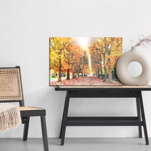Peinture sur toile Forêt D'automne Peinte À L'aquarelle – Image 6