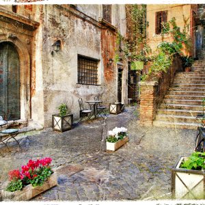 Peinture sur toile Vieille Rue Italienne – Image 1