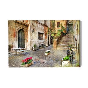 Peinture sur toile Vieille Rue Italienne – Image 2
