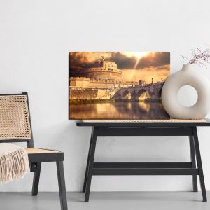 Peinture sur toile Vue De Rome Dans Les Tons De Beige – Image 6