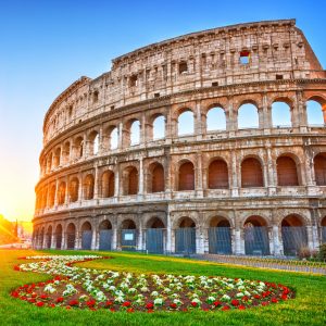 Peinture sur toile Le Colisée Au Lever Du Soleil 3D – Image 1
