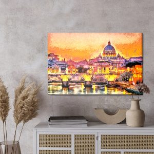 Peinture sur toile Saint Pierre Au Vatican Peint – Image 3