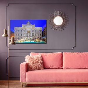 Peinture sur toile Fontaine De Trevi À Rome Le Soir – Image 4