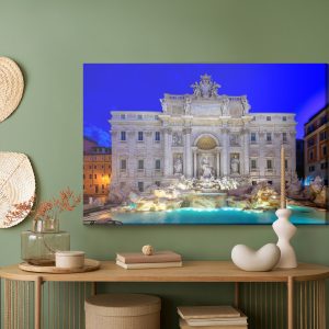 Peinture sur toile Fontaine De Trevi À Rome Le Soir – Image 5