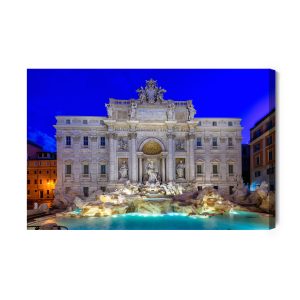 Peinture sur toile Fontaine De Trevi À Rome Le Soir – Image 2
