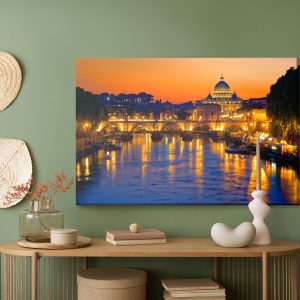 Peinture sur toile Saint Ange À Rome Le Soir – Image 5