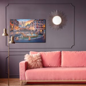 Peinture sur toile La Place D'espagne À Rome 3D – Image 4