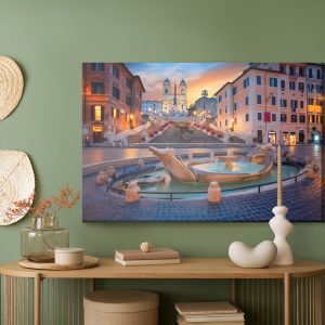 Peinture sur toile La Place D'espagne À Rome 3D – Image 5