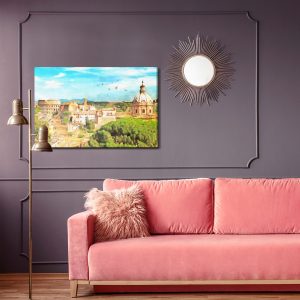 Peinture sur toile Panorama De Rome Comme Peint – Image 4