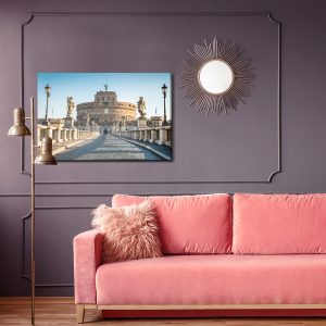 Peinture sur toile Vue 3D Du Château Saint-Ange À Rome – Image 4
