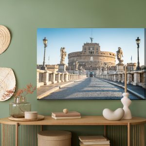 Peinture sur toile Vue 3D Du Château Saint-Ange À Rome – Image 5