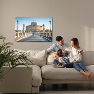 Peinture sur toile Vue 3D Du Château Saint-Ange À Rome – Image 7