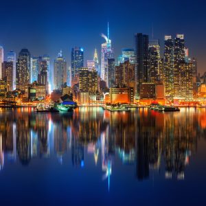 Peinture sur toile Manhattan La Nuit – Image 1