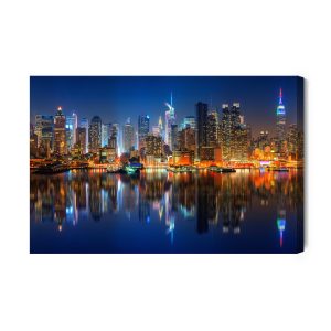 Peinture sur toile Manhattan La Nuit – Image 2