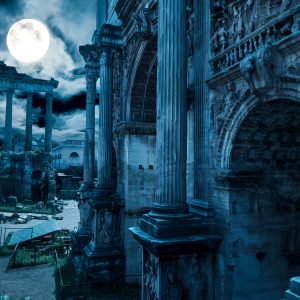 Peinture sur toile Forum Romain De Nuit – Image 1