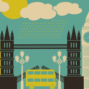 Peinture sur toile Symboles De Londres – Image 1