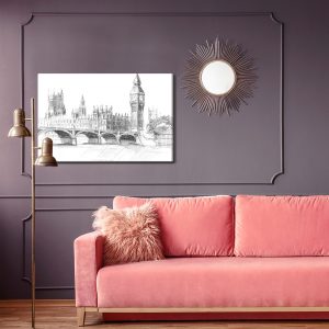 Peinture sur toile Croquis De La Ligne D'horizon De Londres – Image 4