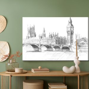 Peinture sur toile Croquis De La Ligne D'horizon De Londres – Image 5