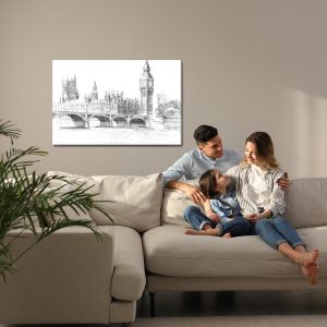 Peinture sur toile Croquis De La Ligne D'horizon De Londres – Image 7