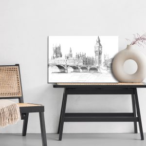 Peinture sur toile Croquis De La Ligne D'horizon De Londres – Image 6