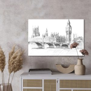 Peinture sur toile Croquis De La Ligne D'horizon De Londres – Image 3